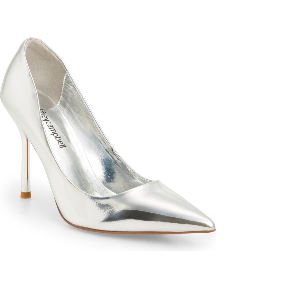 Jeffrey Campbell metallic silver pumps - size 9